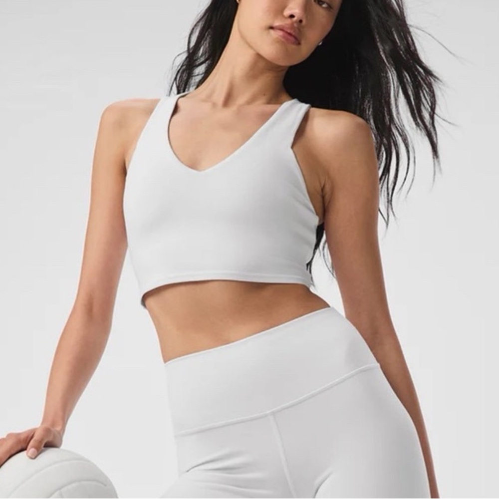 ALO Yoga Airbrush White Tank